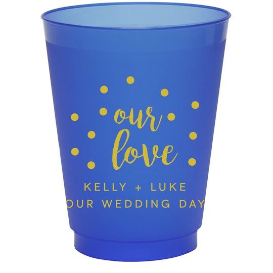 Confetti Dots Our Love Colored Shatterproof Cups